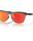 0OO9284-0155 Oakley Frogskins Range Sunglasses Matte Grey Smoke Frame with PRIZM Ruby Lens