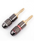 GOLD PLATED BANANA PLUG CONNECTORS 4MM PAIR
