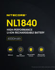 NITECORE 18650 RECHARGEABLE BATTERY 3.6V 5A 4000MAH