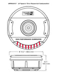 CERWIN VEGA 12" ACTIVE SPARE TYRE WHEEL SUBWOOFER 600 WATT MAX
