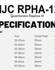 RPHA12 Quartararo Rep III size chart