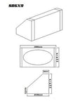 SPEAKER BOX 6" X 9" BLACK / GREY CARPET (PAIR)