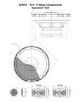 CERWIN VEGA 6.5" COMPONENT SPEAKERS 400W PAIR HED SERIES 2 WAY