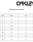 Oakley Footwear size chart