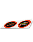 SET OF TWO MONGOOSE EXTERNAL WINDOW STICKERS
