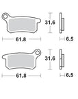 BRAKE PADS FRONT AND REAR MOTO MASTER PRO SINTERED GAS GAS HUSQVARNA KTM