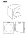 SPEAKER BOX 6.5" BLACK CARPET (PAIR)