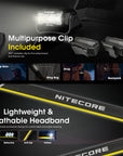 NITECORE 400 LUMEN USB RECHARGEABLE LED HEADLAMP