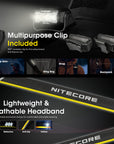 NITECORE 400 LUMEN USB RECHARGEABLE LED HEADLAMP TORCH