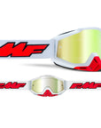 FMF POWERBOMB Goggle Rocket White - True Gold Lens