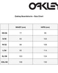 Oakley Boardshorts Size Chart