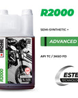 IPONE R2000 - Semi-Synthetic 2T Oil - Green Belt Advanced Oil