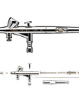 IWATA GRAVITY AIRBRUSH HI-LINE MICRO CONTROL 0.2MM H2100