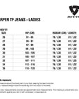 Size chart for REVIT Harper TF Ladies Jeans