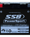 MOTORCYCLE AND POWERSPORTS BATTERY (YT14B-4) AGM 12V 1.2AH 310CCA BY SSB HIGH PERFORMANCE