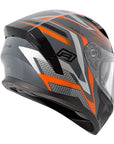 RJAYS APEX III Helmet - IGNITE Gry/Org | Internal Sun-Shield