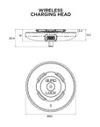 Quad Lock Wireless Charging Head - Non MAG - Dimensions