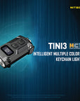 NITECORE 600 LUMEN USB-C RECHARGEABLE KEYCHAIN FLASHLIGHT GREY