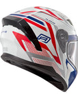 RJAYS APEX III Helmet - IGNITE Wht/Blu | Internal Sun-Shield