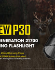 NITECORE NEW P30 LONG THROW TORCH NL2150R BATTERY INCLUDED