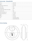 ABUS 24/70 Diskus Padlock Tech Data