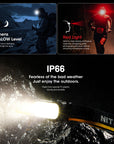 NITECORE USB RECHARGEABLE MULTI COLOR TEMPERATURE LED TRIPLE OUTPUT HEADLAMP