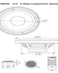CERWIN VEGA 6" - 6.5" COMPONENT SPEAKERS 300W PAIR XED SERIES 2 WAY