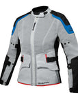 Ixon M-NJORD Lady Jacket Gry/Blu/Neon Red - Touring Ventilated