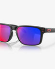 0OO9102-3655 Oakley Holbrook Sunglasses Matte Black Frame with + Red Iridium Lens