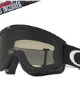 Oakley L-Frame MX OTG Goggles Black with Dark Grey Lens & Clear Lens