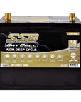 AGM BATTERY DEEP CYCLE DUAL PURPOSE 12V 60AH 600CCA BY SSB ULTRA HIGH PERFORMANCE