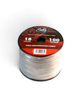EDS 18 GAUGE CCA SPEAKER CABLE MATT FLEXIBLE TRANSLUCENT CLEAR 100M