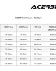 Acerbis Mens Trousers Size Chart