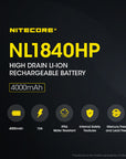 NITECORE 18650 RECHARGEABLE BATTERY 3.6V 10A 4000MAH