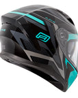 RJAYS APEX III Helmet - IGNITE Blk/Aqua | Internal Sun-Shield