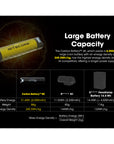 NITECORE LI-ION RECHARGEABLE USB C BATTERY 6000MAH 3.6V