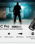 NITECORE MT2C PRO 1800 LUMENS USB RECHARGEABLE ULTRA LIGHTWEIGHT TACTICAL TORCH