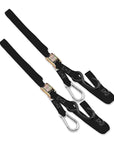 38mm Tie down black with carabiner end - TIE1CB
