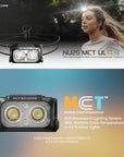 NITECORE USB C 400 LUMENS LED MCT ULTRA LIGHTWEIGHT HEADLAMP BLACK