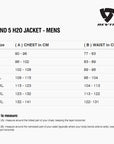 Size chart for REVIT Sand 5 Jacket - Mens