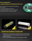 NITECORE 18650 RECHARGEABLE BATTERY 3.7V 3400MAH