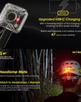 NITECORE NU05 V2 MINI USB HEADLAMP TORCH MATE