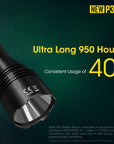 NITECORE NEW P30 LONG THROW TORCH NL2150R BATTERY INCLUDED