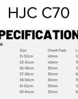 C70 Sizing