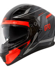 RJAYS APEX III Helmet - IGNITE Blk/Red | Internal Sun-Shield