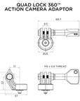 Quad Lock 360 Head - Action Camera Adaptor