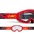 FMF POWERCORE YOUTH Goggle Flame Red - Clear Lens