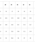 Sara-size-chart