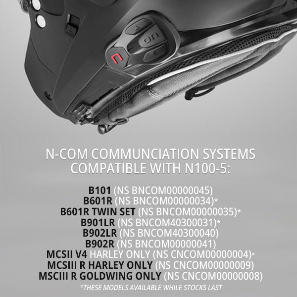 Kit De Communication Intercom N-COM N100-5 CLASSIC - Pour Casque Moto - Compatible Bluetooth Et Audio