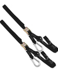 38mm Tie down black with carabiner end - TIE1CB